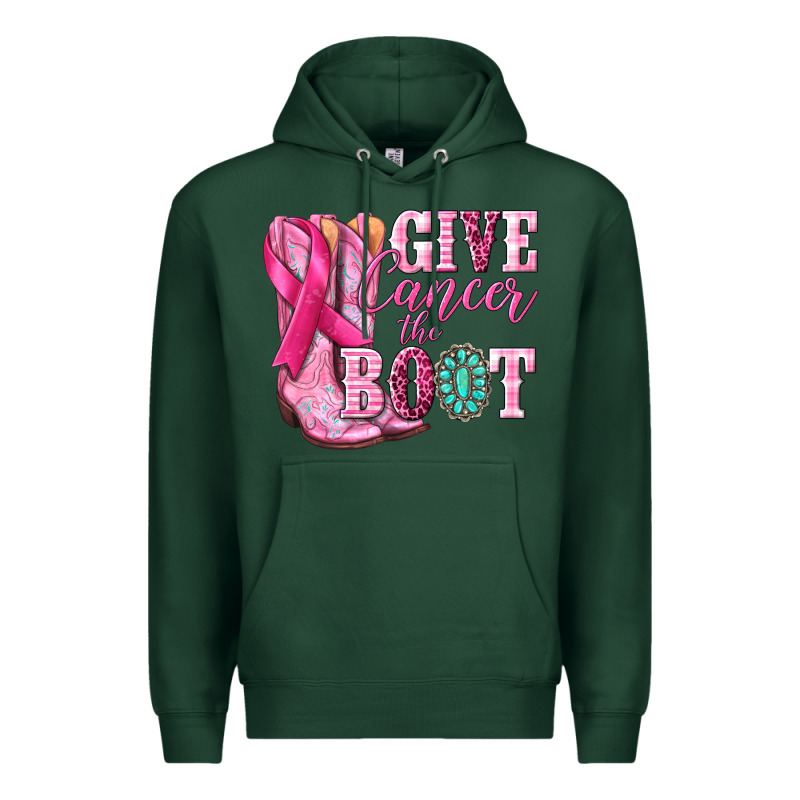 Give Cancer The Boot Premium Hoodie by NancyCooperArtShop | Teevron