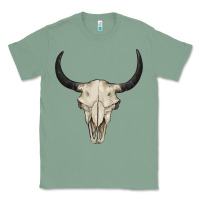 Sage bull skull Classic Tee - BarkalooDesign