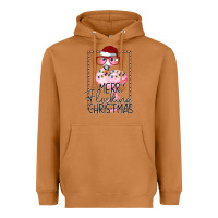 Merryy Flocking Christmas Flamingo Heavyweight Hoodie | Teevron
