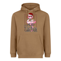 Toasted Coconut Merryy Flocking Christmas Flamingo Heavyweight Hoodie - Bettercallsaul