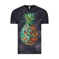 Cloud Black pineapple leopar turquoise serape summer Vintage Tee - Artiststas