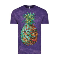 Cloud Purple pineapple leopar turquoise serape summer Vintage Tee - Artiststas