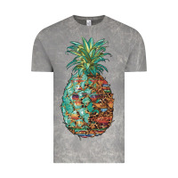 Cloud Rock pineapple leopar turquoise serape summer Vintage Tee - Artiststas