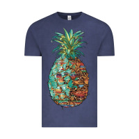 Vintage Denim pineapple leopar turquoise serape summer Vintage Tee - Artiststas