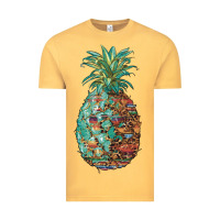 Vintage Mustard pineapple leopar turquoise serape summer Vintage Tee - Artiststas