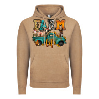 Vintage Coffee farm life farm animals truck Vintage Hoodie - Jasminsmagicworld