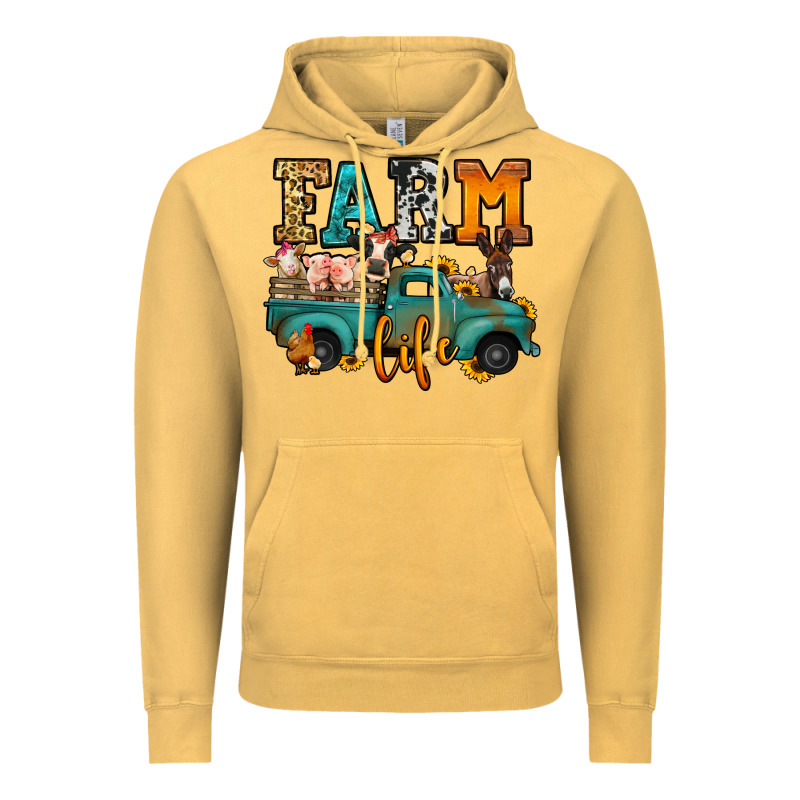 Farm Life Farm Animals Truck Vintage Hoodie by Jasminsmagicworld | Teevron