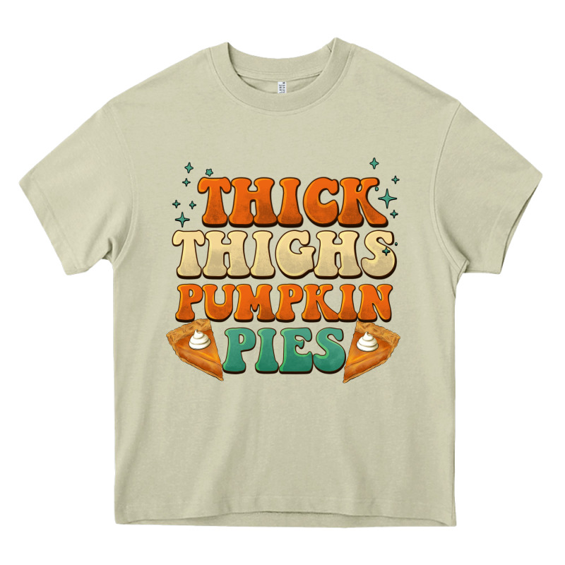 Thick Thighs Pumpkin Pies Heavy Core Tee by BarkalooDesign | Teevron