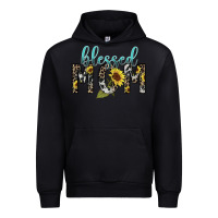Black Blessed mom sunflower mother's day Urban Hoodie - HowdyJamesFarm