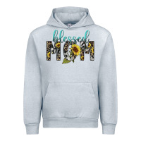 Heather Grey Blessed mom sunflower mother's day Urban Hoodie - HowdyJamesFarm