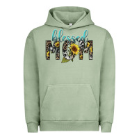 Pigment Oil Green Blessed mom sunflower mother's day Urban Hoodie - HowdyJamesFarm