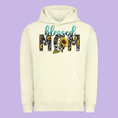 Blessed Mom Sunflower Mother's Day Urban Hoodie Designed By Howdyjamesfarm