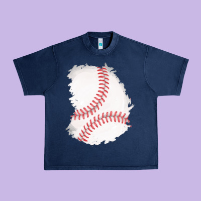 Baseball Patch Urban Heavy Tee Designed By Adodesignshop