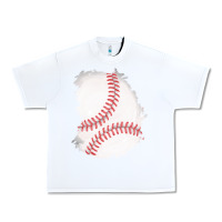 White baseball patch Urban Heavy Tee - AdoDesignShop