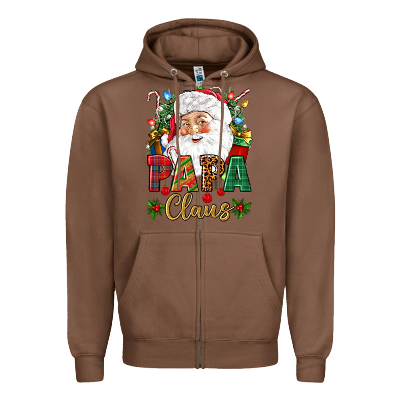 Papa Claus Christmas Zipper Hoodie by NancyCooperArtShop | Teevron