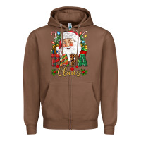 Chestnut Papa Claus Christmas Zipper Hoodie - NancyCooperArtShop