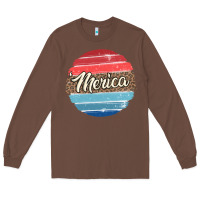 Chestnut leopard merica Long Sleeve Tee - MaliasSmallBusiness