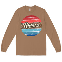 Toasted Coconut leopard merica Long Sleeve Tee - MaliasSmallBusiness