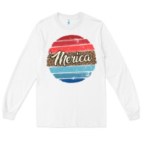 White leopard merica Long Sleeve Tee - MaliasSmallBusiness