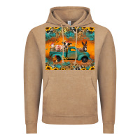 Vintage Coffee farm animals truck Vintage Hoodie - Jasminsmagicworld
