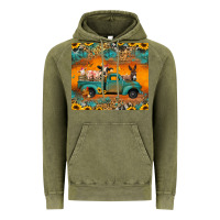 Vintage Olive farm animals truck Vintage Hoodie - Jasminsmagicworld