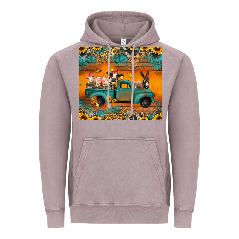 Farm Animals Truck Vintage Hoodie by Jasminsmagicworld | Teevron