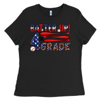 Black batter up 4th grade Ladies Tee - JahusDesignShop