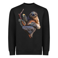 Black Sloth Heavyweight Sweatshirt - LillyAllenDesigns