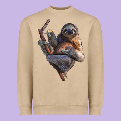 Sloth Heavyweight Sweatshirt Designed By Lillyallendesigns