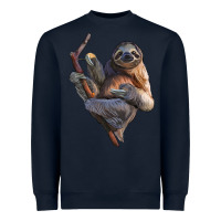 Navy Sloth Heavyweight Sweatshirt - LillyAllenDesigns