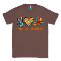 Chestnut peace love thanksgiving Classic Tee - BarkalooDesign
