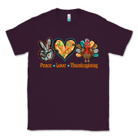 Plum peace love thanksgiving Classic Tee - BarkalooDesign