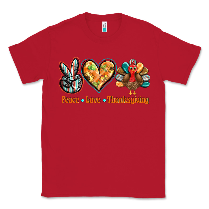 Peace Love Thanksgiving Classic Tee by BarkalooDesign | Teevron