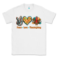 White peace love thanksgiving Classic Tee - BarkalooDesign