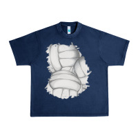 Navy 2 volleyball patch Urban Heavy Tee - AdoDesignShop