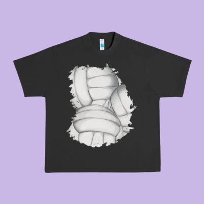2 Volleyball Patch Urban Heavy Tee Designed By Adodesignshop