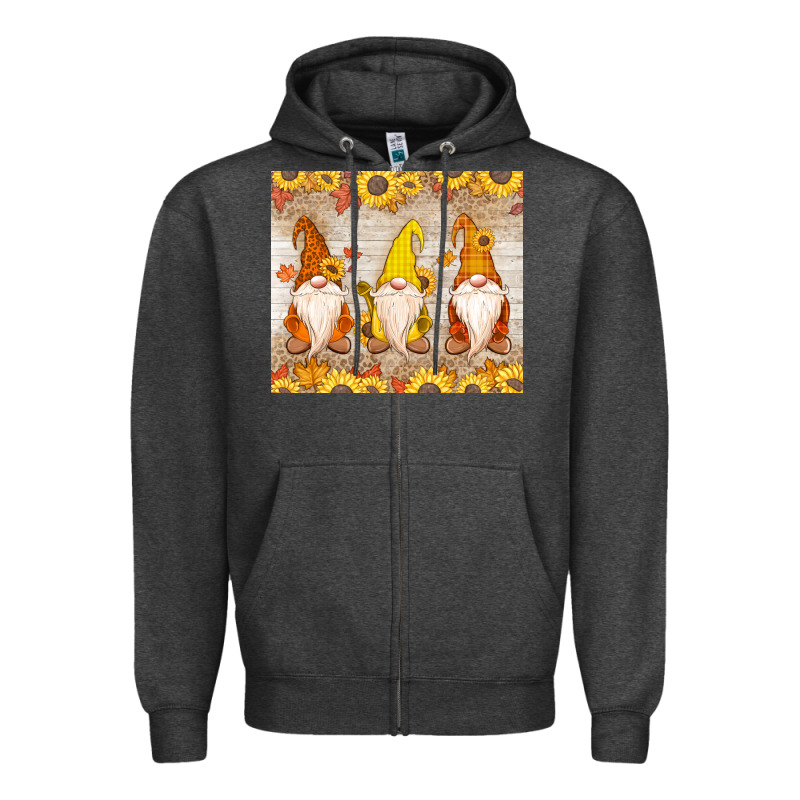 Thankful Gnomes Zipper Hoodie by MaliasSmallBusiness | Teevron