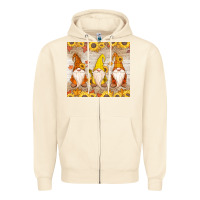 Sandshell Thankful Gnomes Zipper Hoodie - MaliasSmallBusiness