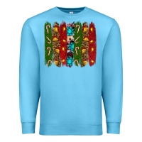 Ocean Blue christmas brushstrokes Premium Sweatshirt - RanaPortraitStore