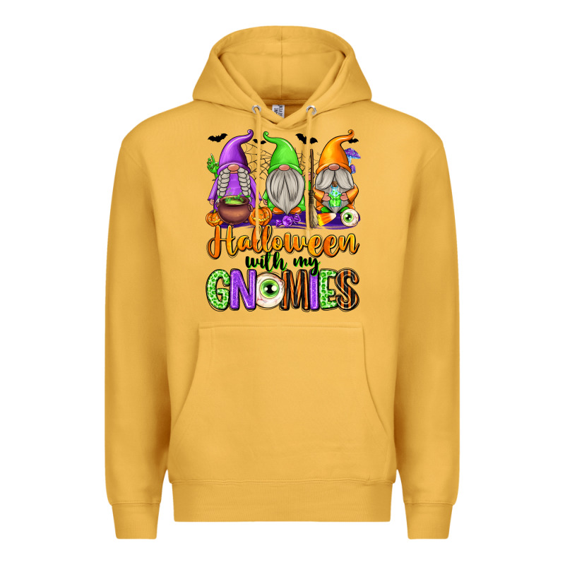Halloween With My Gnomes Premium Hoodie by texasbilliewilder | Teevron