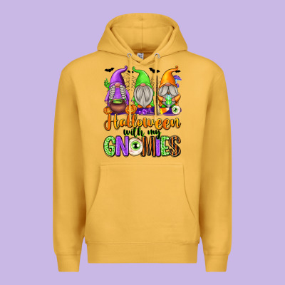Halloween With My Gnomes Premium Hoodie Designed By Texasbilliewilder