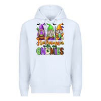 White Halloween with My Gnomes Premium Hoodie - texasbilliewilder