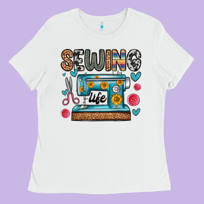 Sewing Life Ladies Tee Designed By Zillion Design Studio
