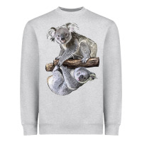 Heather Grey Koala Heavyweight Sweatshirt - LillyAllenDesigns