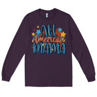 Plum all american mama Long Sleeve Tee - MaliasSmallBusiness
