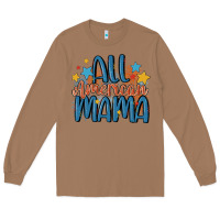 Toasted Coconut all american mama Long Sleeve Tee - MaliasSmallBusiness