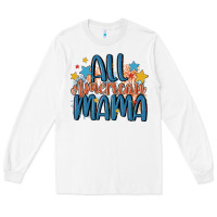 White all american mama Long Sleeve Tee - MaliasSmallBusiness