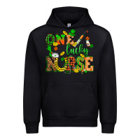 Black St. Patricks Day one lucky nurse Urban Hoodie - HowdyJamesFarm