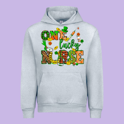 St. Patricks Day One Lucky Nurse Urban Hoodie Designed By Howdyjamesfarm
