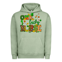 Pigment Oil Green St. Patricks Day one lucky nurse Urban Hoodie - HowdyJamesFarm